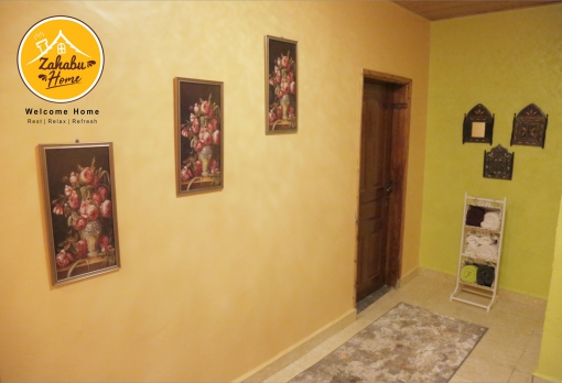 Hallway with runner carpet